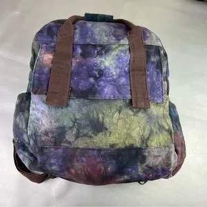 Earthbound trading co.hemp tie dyed unisex backpack Earthbound Trading Multi Laced Hemp Jacquard Backpack at  main image 4